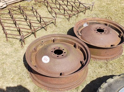 Lot 524 - 2 x Fergie wheels, no tyres (old style centres) TEA20