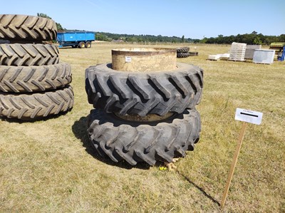 Lot 622 - Opico dual wheels 20.8 R38 with clamps and...