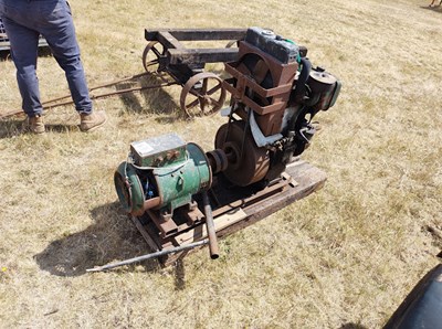 Lot 635 - Petter AVI 5hp diesel stationary engine & Stamford 3kw generator