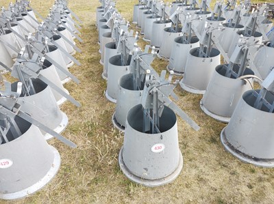 Lot 430 - 10 Metal Dump Feeders