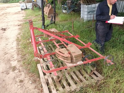 Lot 456 - Massey Ferguson Spring Tine (6ft wide) good condition with added top weight
