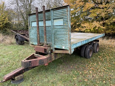 Lot 111 - 6 Flat Bed Straw Trailer