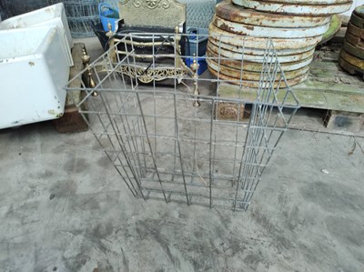 Lot 14 - Metal Hayrack and Plastic Feeders