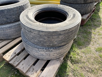 Lot 75 - Pair of 285/70R19.5 Lorry Tyres