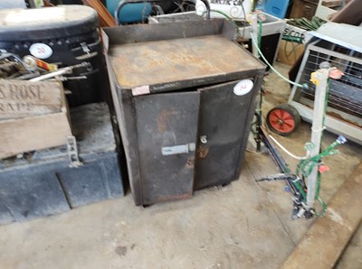 Lot 54 - Metal Workshop Cabinet on Wheels