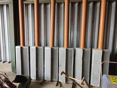 Lot 16 - 6x Homemade Vertical Grain Ventilators with 1x...