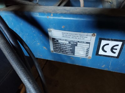 Lot 60 - Marston Ace FF-10 Grain Trailer with Greedy...