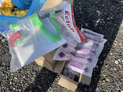 Lot 16 - Asst of Sheep Equipment (Syringes, Raddle...